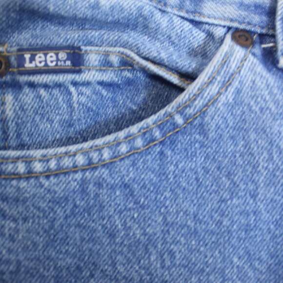 Lee Mens 34x30 Jeans Regular Fit Straight Leg Blue Medium Wash Denim - Picture 5 of 8